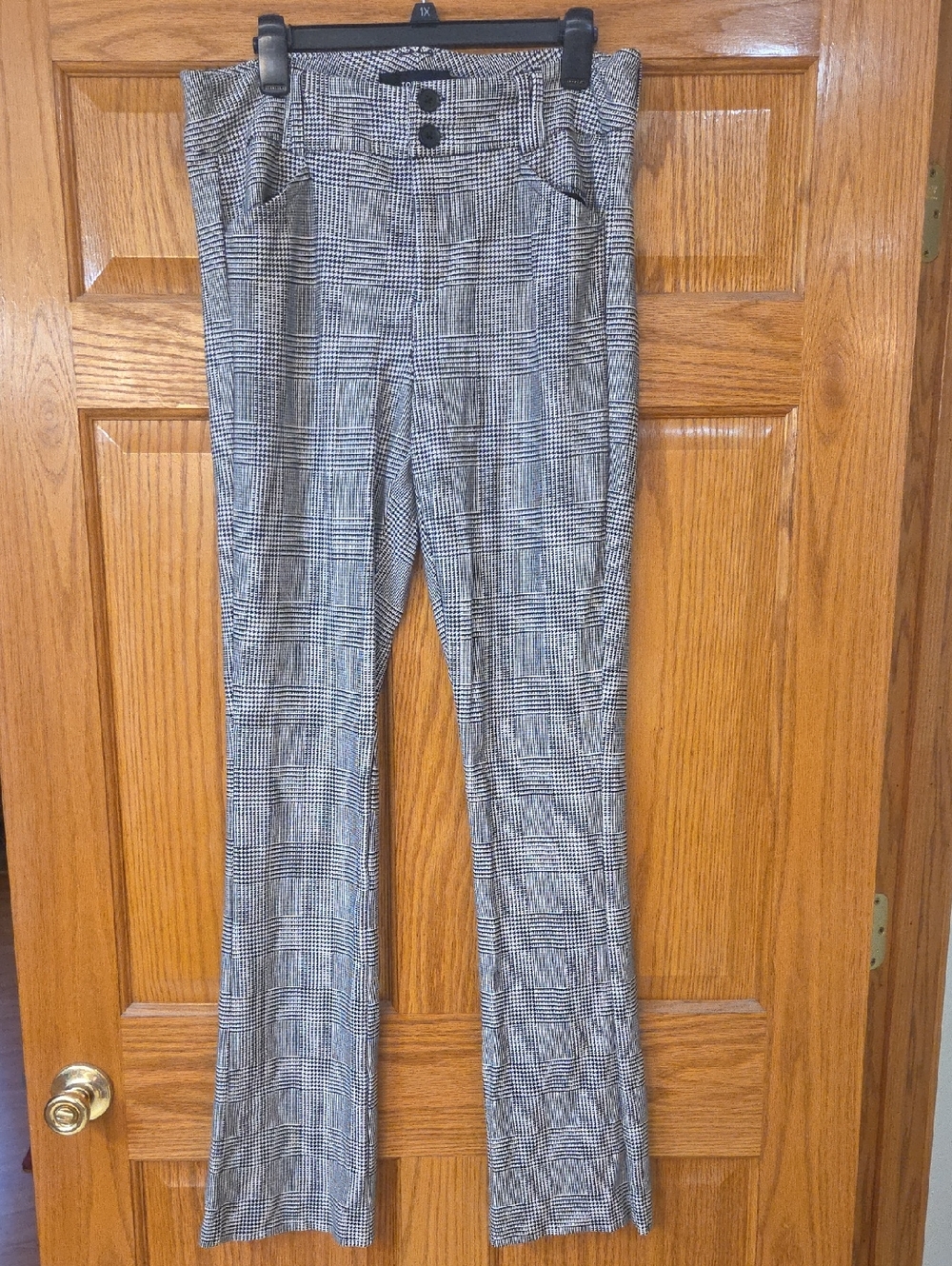 torrid Black & White Houndstooth Plaid Boot Cut Dress Pants
